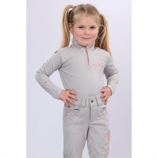 Children's Grey And Rose Mesh Base Layer